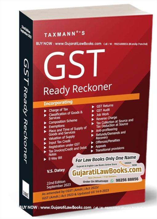 Taxmann's GST Ready Reckoner [CGST/IGST (Amdt.) Act 2023] – Most trusted ready referencer for all provisions of the GST Law with GST Case Laws, GST Notifications, GST Circulars, etc. Paperback – 27 September 2023