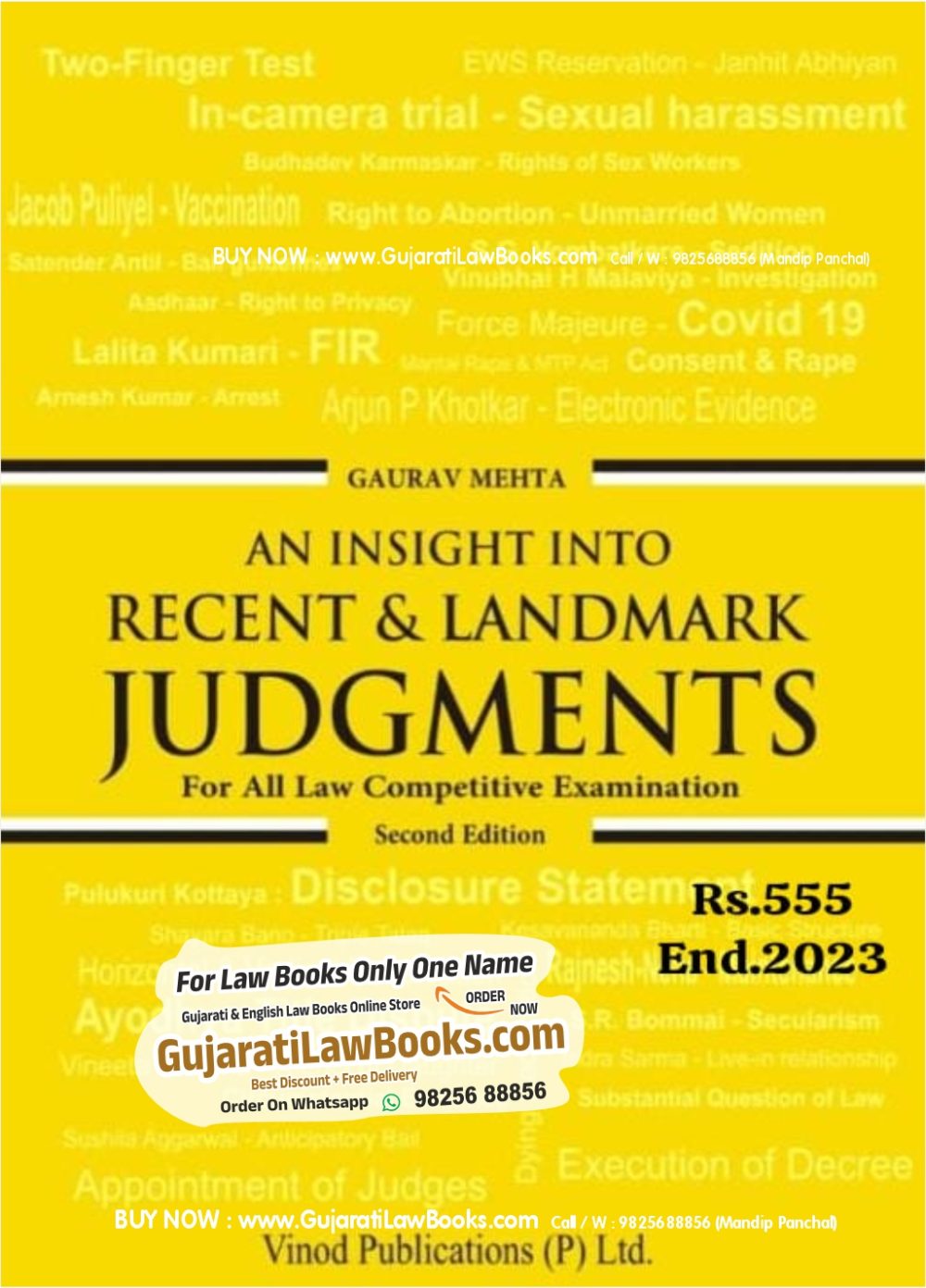 An Insight into Recent & Landmark Judgements - For All Law Competitive Examination - Latest 2nd Edition September 2023