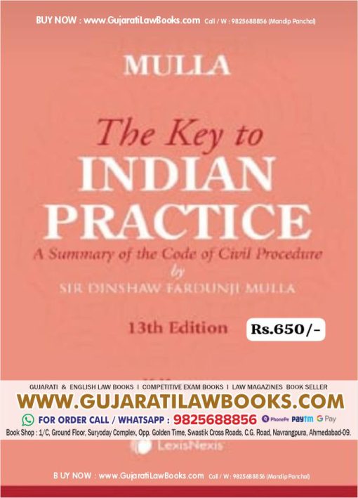Mulla The Key to INDIAN PRACTICE - Latest 13th Edition LexisNexis Universal