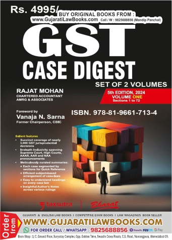 GST CASE DIGEST (2 Volume) Latest 5th Edition 2024 by Taxsutra Bharat