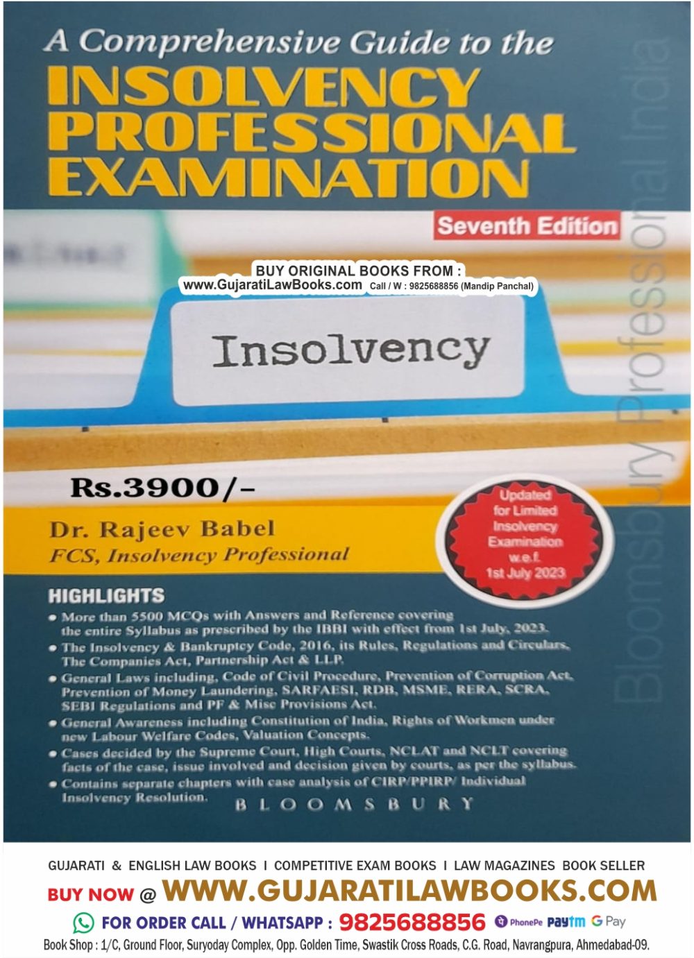 A Comprehensive Guide to the INSOLVENCY PROFESSIONAL EXAMINATION - Latest 7th Edition 2024 Bloomsbury