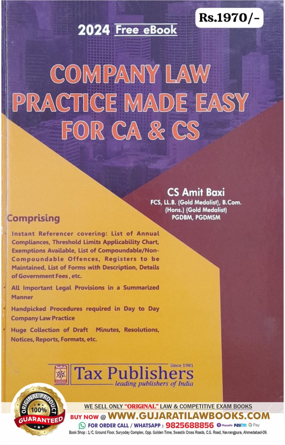 Company Law Practice Made Easy For CA & CS - Latest 2024 Edition Tax Publishers
