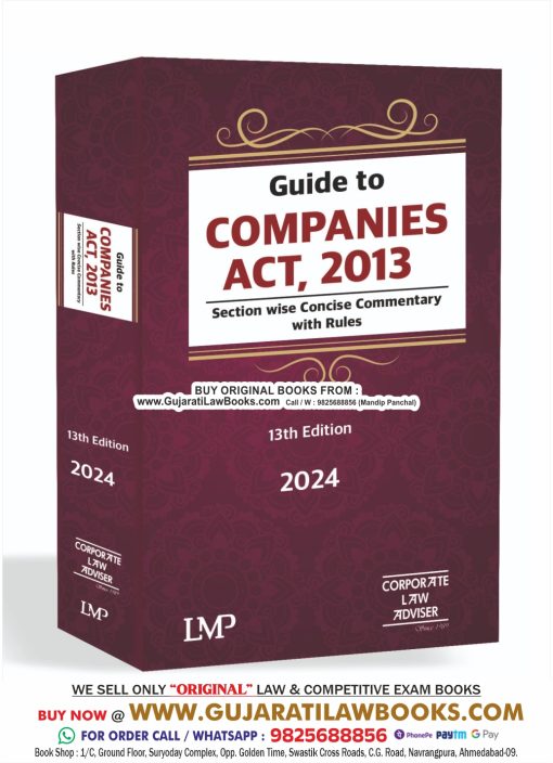 LMP's - Guide To Companies Act, 2013 Section Wise Concise Commentary With Rules – 13th Edition 2024