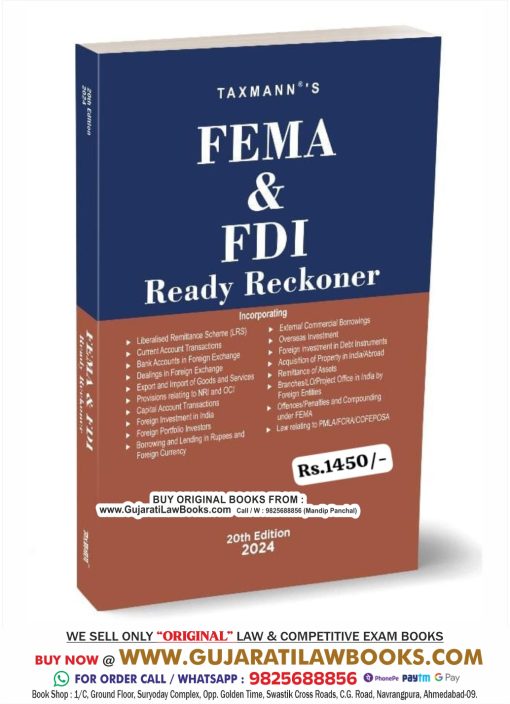 Taxmann's FEMA & FDI Ready Reckoner – Topic-wise commentary on 50+ topics (including LRS, IFSC, etc.) along with relevant Rules, Case Laws, Circulars, Master Directions, etc. [2024]