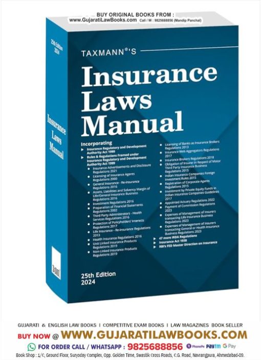 Taxmann's Insurance Laws Manual - Latest 25th Edition 2024