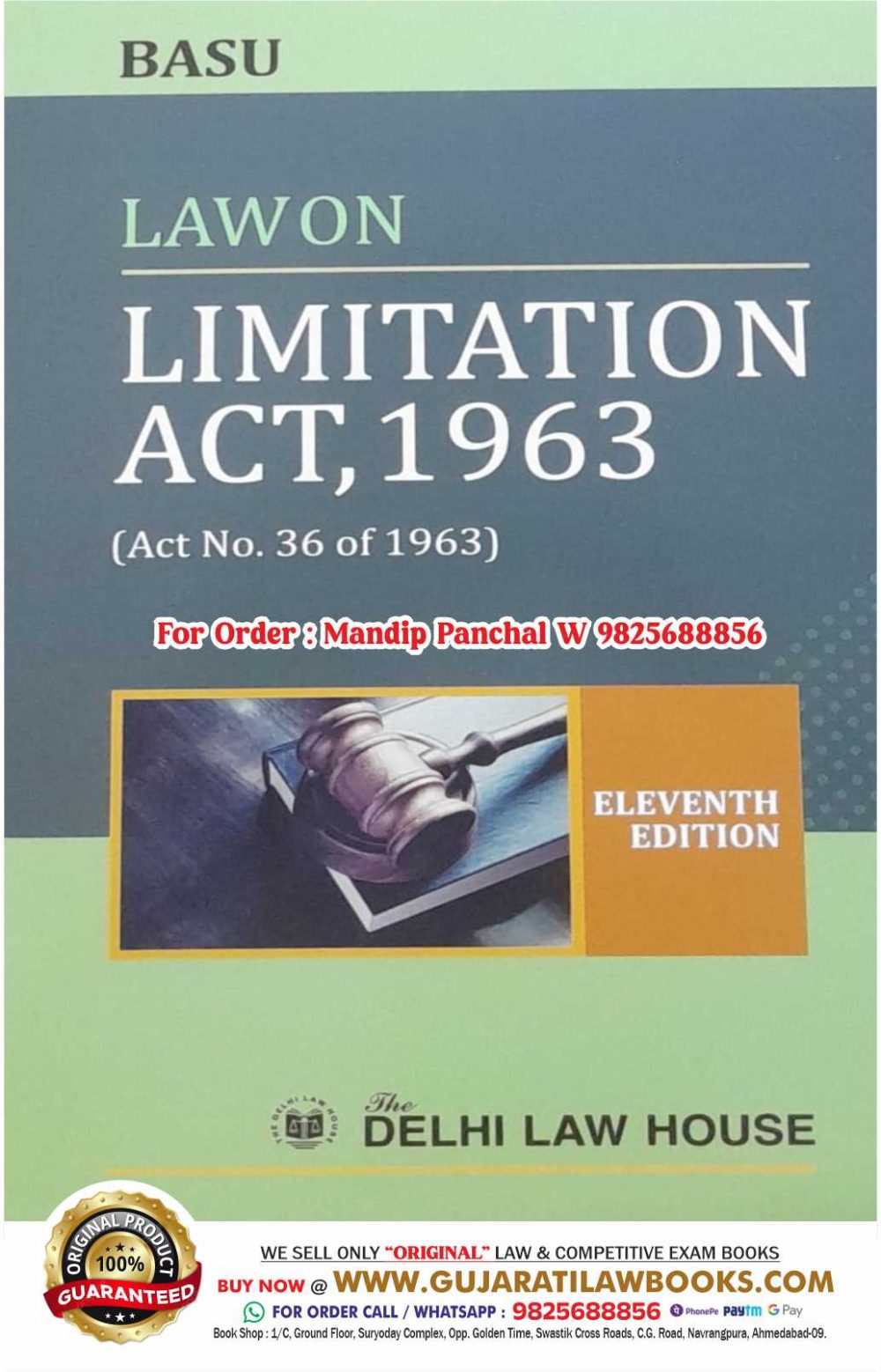 Basu - LAW ON LIMITATION ACT, 1963 - Latest March 2024 Edition Delhi Law House