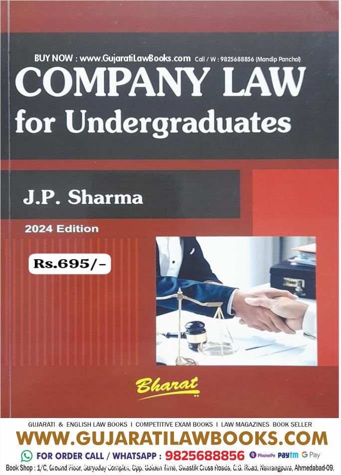COMPANY LAW for Undergraduates by J P Sharma - Latest 2024 Edition Bharat