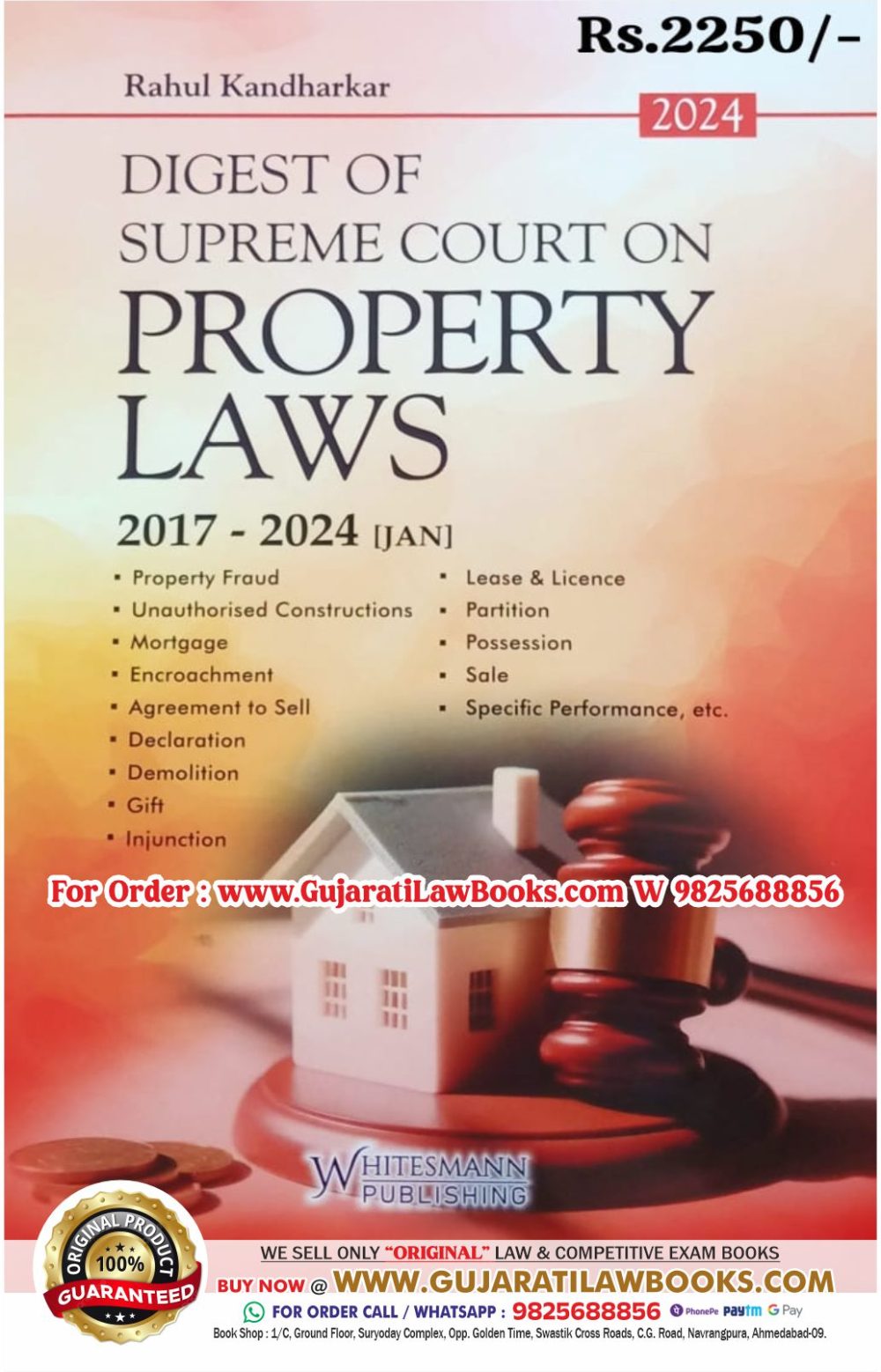 Digest of Supreme Court on PROPERTY LAWS by Rahul Kandharkar - Latest March 2024 Edition Whitesmann