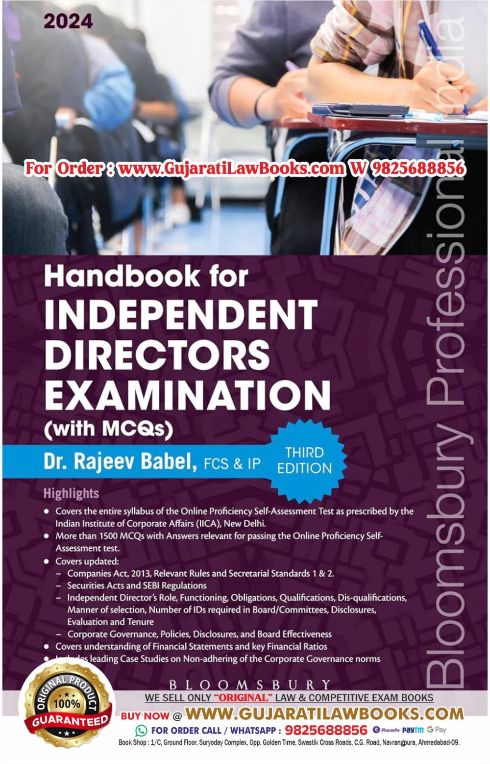 Handbook for INDEPENDENT DIRECTOS EXAMINATION (With MCQs) Latest 2024 Edition Bloomsbury