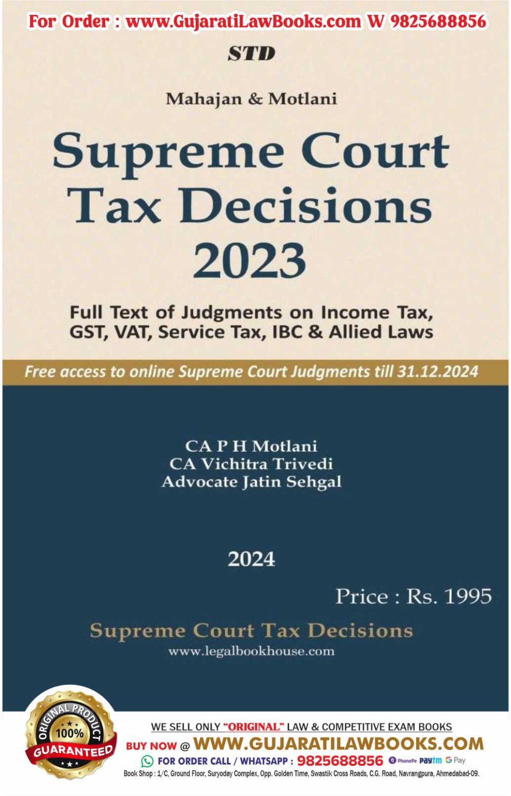 Supreme Court Tax Decisions 2023 by Mahajan & Motlani - Latest March 2024 Edition