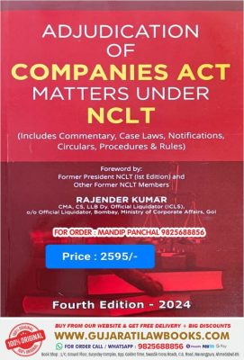 Adjudication of Companies Act Matters Under NCLT by Rajender Kumar - in English - Latest 4th Edition April 2024