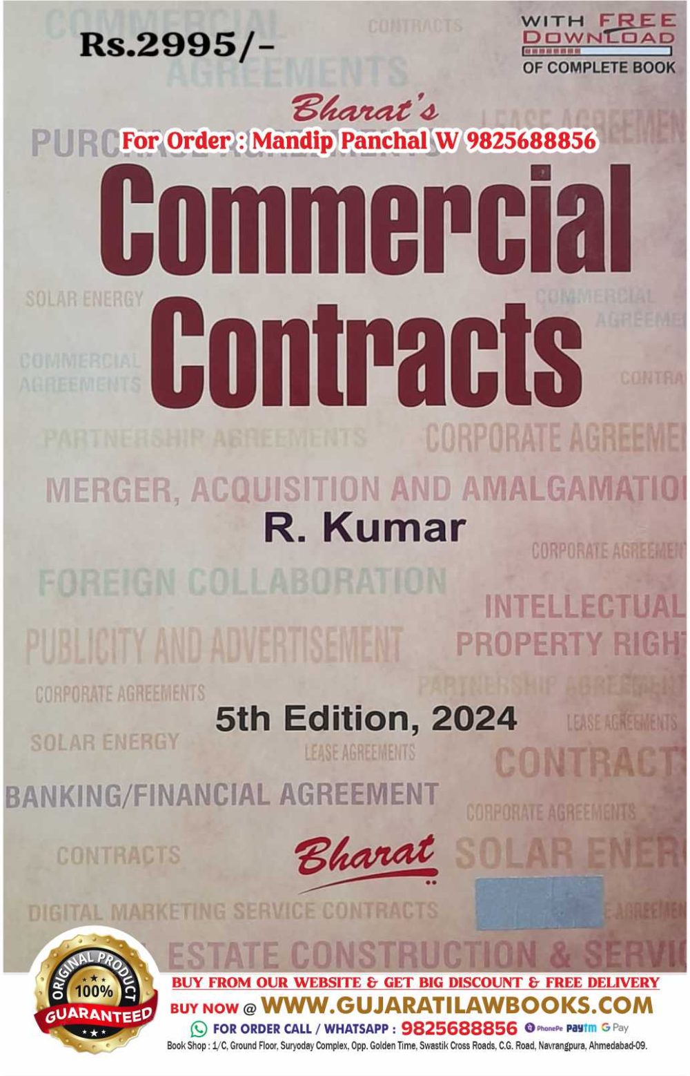 Bharat's Commercial Contracts by R Kumar - Latest 5th Edition March 2024