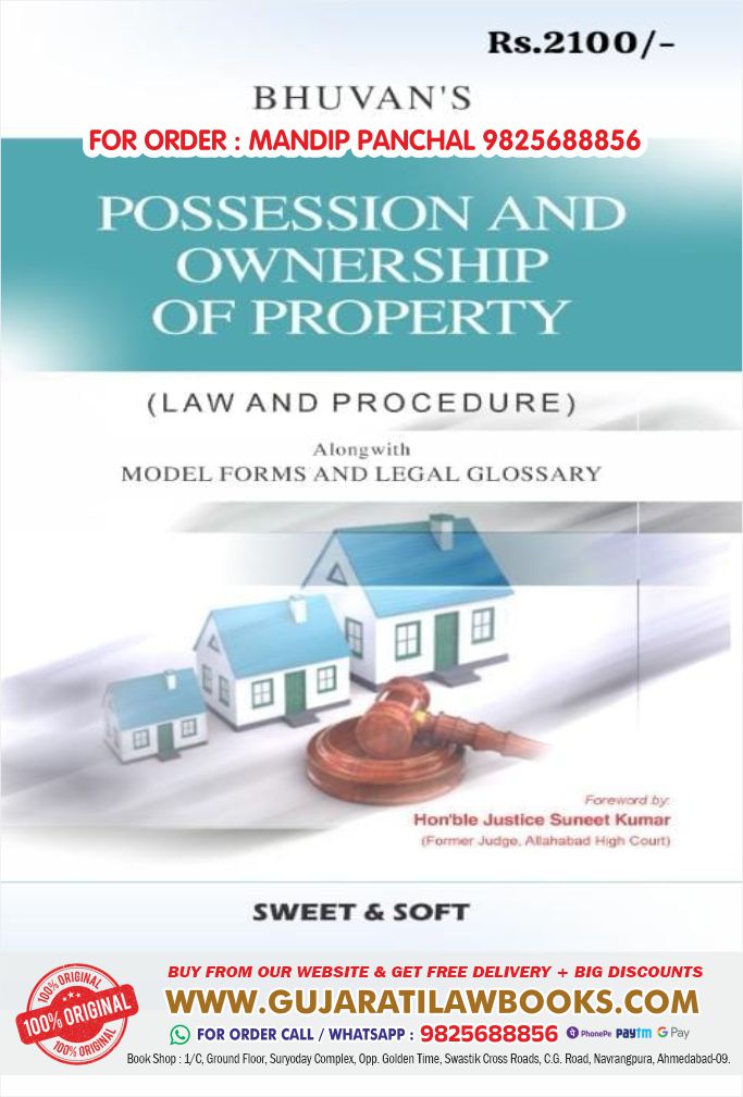 Bhuvan's POSSESSION AND OWNERSHIP OF PROPERTY (Law & Procedure) in English - Latest April 2024 Edition Sweet & Soft