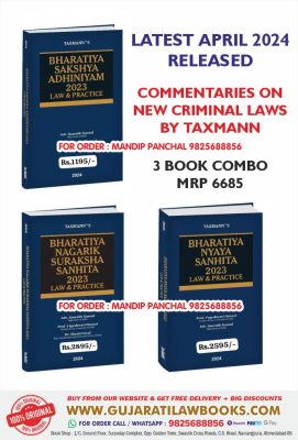 Commentary on New Criminal Laws (BNSS I BNS I BSA) - 3 Book COMBO - Latest April 2024 Edition TAXMANN