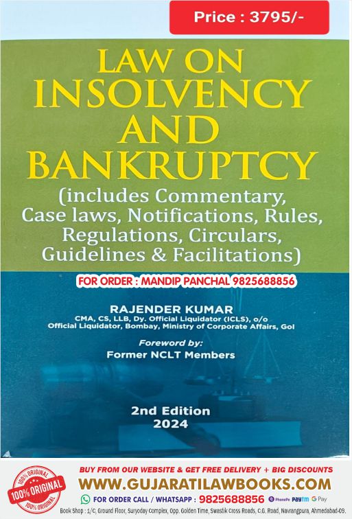 Law on Insolvency and Bankruptcy by Rajender Kumar in English - Latest 2nd Edition April 2024