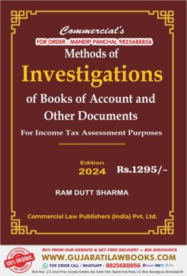 Methods of Investigations of Books of Account and Other Document for Income Tax Assessment Purpose - in English - Latest 2024 Edition Commercial by Ram Dutt Sharma