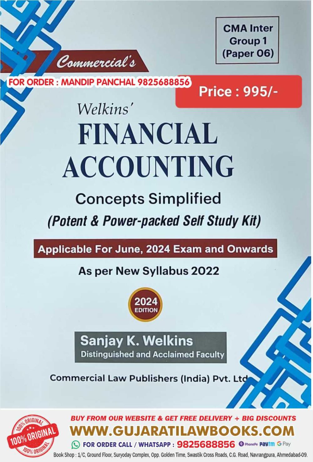 Commercial's WELKIN'S FINANCIAL ACCOUNTING - For CMA Inter Group 1 - For June & Onwards 2024 Examination