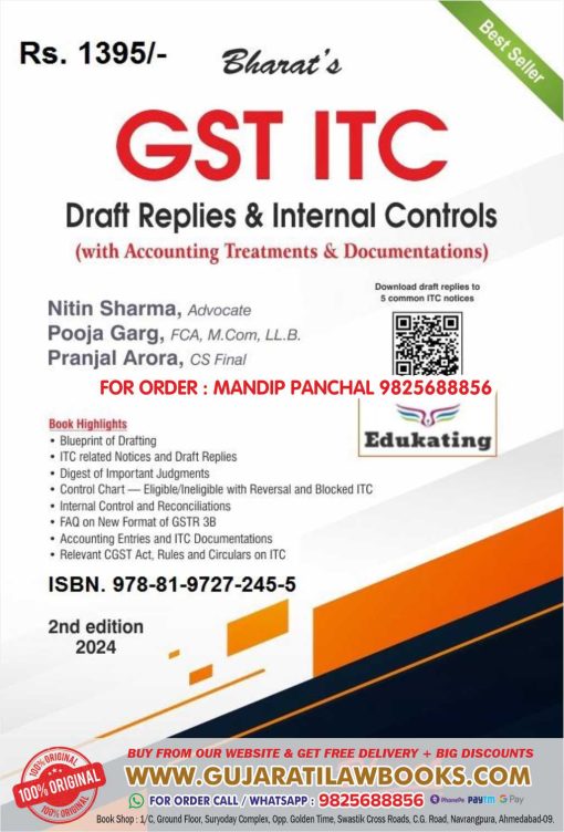 GST ITC Draft Replies & Internal Controls in English - Latest 2nd Edition May 2024 Bharat