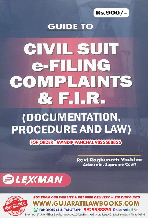 Guide to Civil Suit e-Filing Complaints & FIR (Documentation, Procedure and Law) - Latest May 2024 Edition LexmannGuide to Civil Suit e-Filing Complaints & FIR (Documentation, Procedure and Law) - Latest May 2024 Edition Lexmann