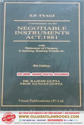 S P Tyagi's COMMENTARY ON THE NEGOTIABLE INSTRUMENTS ACT, 1881 - Latest 4th Edition May 2024 VinodS P Tyagi's COMMENTARY ON THE NEGOTIABLE INSTRUMENTS ACT, 1881 - Latest 4th Edition May 2024 Vinod