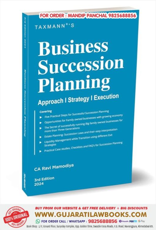 Taxmann's Business Succession Planning – Proposes a clear and simplified approach to understand and implement the process of succession planning featuring case studies, charts, etc. [2024] Paperback – 6 May 2024