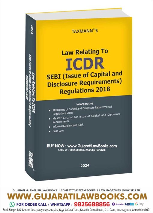 Taxmann's Law Relating to ICDR | SEBI (Issue of Capital and Disclosure Requirements) Regulations 2018 – Extensively covering SEBI (ICDR) Regulations | Master Circular | Informal Guidance | Case Laws Hardcover – 22 May 2024
