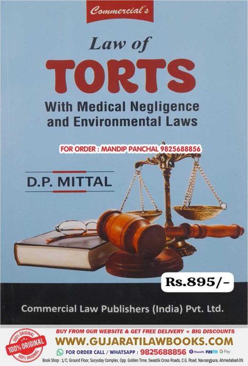Law of Torts with Medical Negligence and Environmental Laws by D P Mittal - Latest June 2024 Edition 2024 Commercial