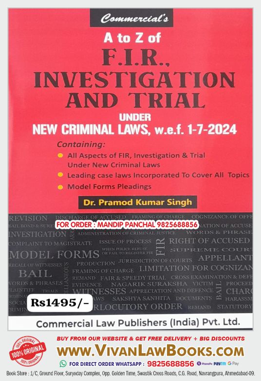 A to Z of FIR Investigation and Trial Under New Criminal Laws (BNS I BNSS I BSA) - in English - Latest July 2024 Commercial