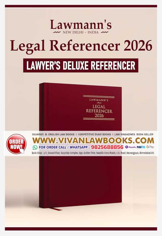 LAWMANN'S Legal Referencer 2026 | Lawyer's Deluxe Diary | Size 9.75 * 7.5 Inches | Red Cloth Hardbound | Legal informations like Ad Valorem Fee, Period of Limitation, Offences under BNS, Important Provisions of Statutes, Legal Drafting and Comparative Charts