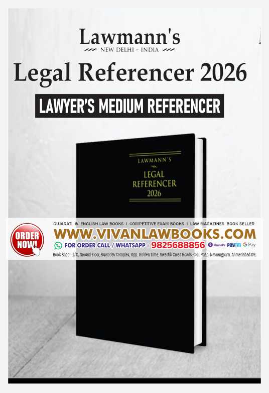 LAWMANN'S Legal Referencer 2026 | Lawyer's Medium Diary | Size 8.75 * 5.75 Inches | Black Cloth Hardbound | Legal informations like Ad Valorem Fee, Period of Limitation, Offences under BNS, Important Provisions of Statutes, Legal Drafting and Comparative Charts