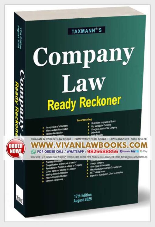 Taxmann's Company Law Ready Reckoner – Comprehensive | Compliance-focused Reference on Companies Act—Covering the Corporate Lifecycle with Practical Procedures | Statutory References | Case Laws Paperback – 25 August 2025