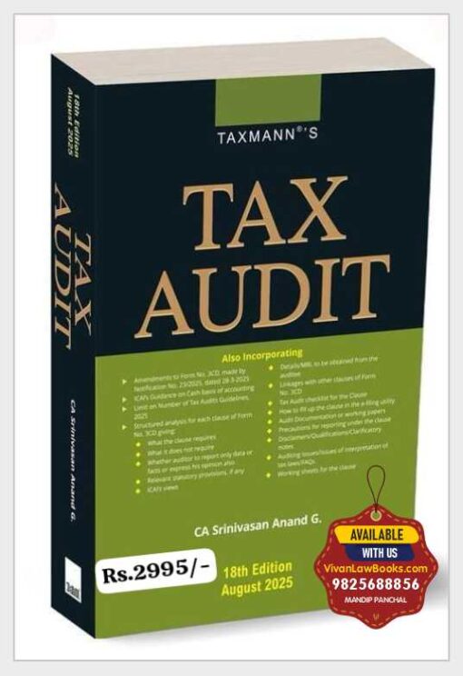 Taxmann's TAX AUDIT - Latest 18th Edition August 2025