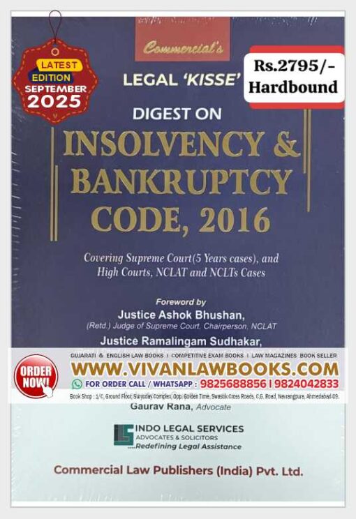 Commercial's LEGAL 'KISSE' Digest on Insolvency and Bankruptcy Code, 2016 Latest September 2025 Edition Commercial