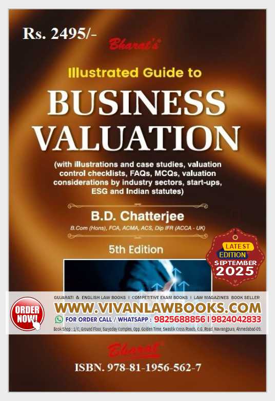 Illustrated Guide to BUSINESS VALUATION by B D Chatterjee - Latest 5th Edition September 2025 by Bharat
