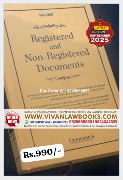 Registered and Non-Registered Document - Kant Mani - Latest September 2025 Edition Lawmann