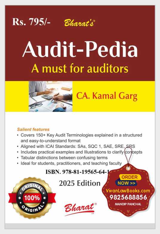 Audit Pedia - A must for Auditors by CA Kamal Garg - Latest October 2025 Release Bharat