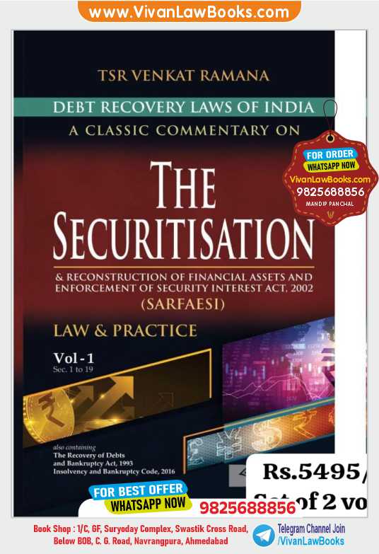 A Classic Commentary on The Securitisation (Sarfaesi) Debt Recovery Laws of India - (Vol 1 & Vol 2) - 2026 Edition Delhi Publishing House