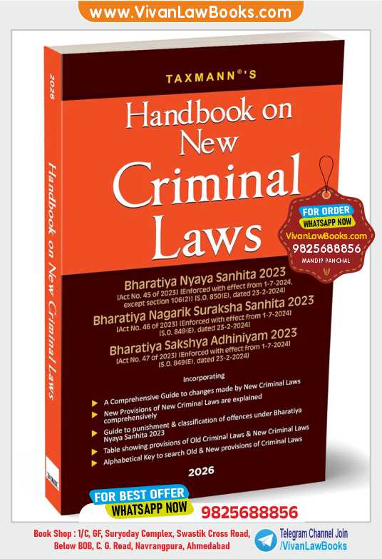 Handbook on New Criminal Laws (BNS I BNSS I BSA) - Latest 2026 Edition Taxmann