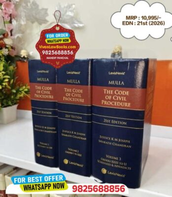 Mulla - CPC - The Code of Civil Procedure - by Justice K M Joseph & Sharath Chandran - Latest 21st Edition 2026 by LexisNexis