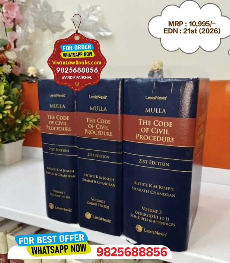 Mulla - CPC - The Code of Civil Procedure - by Justice K M Joseph & Sharath Chandran - Latest 21st Edition 2026 by LexisNexis