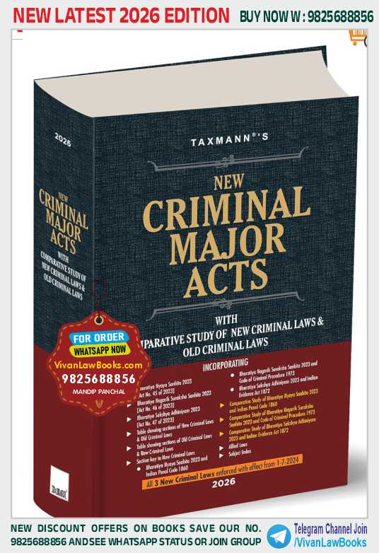 New Criminal Major Acts (BNS I BNSS I BSA) in English - Latest 2026 Edition Taxmann