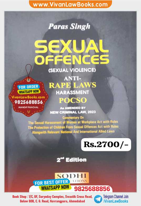 SEXUAL OFFENCES (Sexual Violence) - ANTI RAPE LAWS Harassment POCSO - by Parash Singh - Latest 2026 Release Sodhi Publication