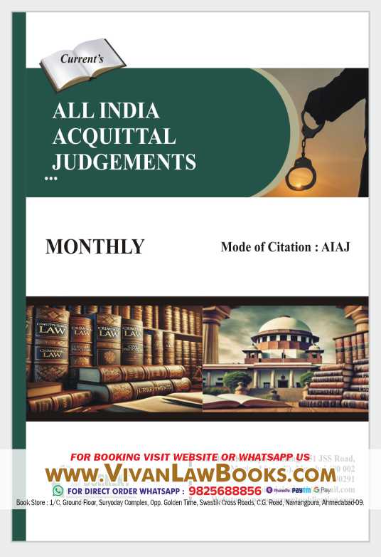 All India ACQUITTAL Judgements - in English - Monthly Magazine - Latest 2026