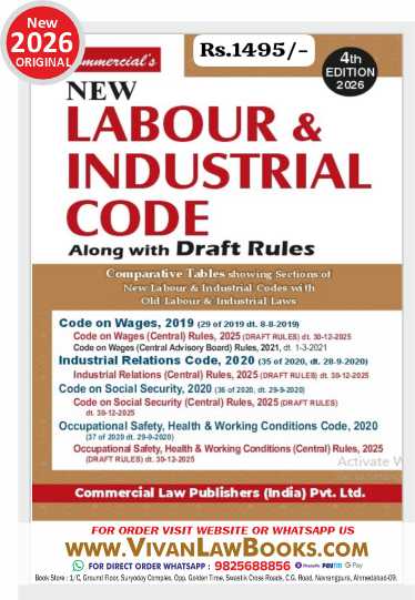 Commercial's NEW LABOUR & INDUSTRIAL CODE Along with Draft Rules - Latest 4th Edition 2026
