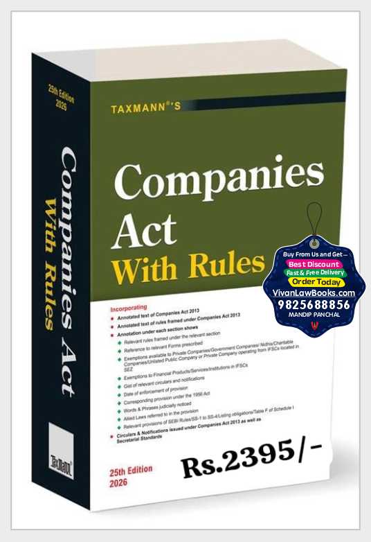 Companies Act with Rules - Latest 25th Edition 2026 - Original Taxmann