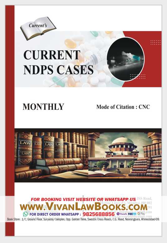 Current NDPS Cases - in English - Monthly Magazine - Latest 2026