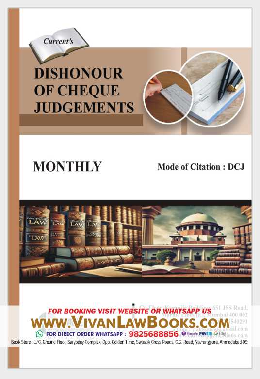 Dishonour of Cheuqes Judgements - in English - Monthly Magazine - Latest 2026