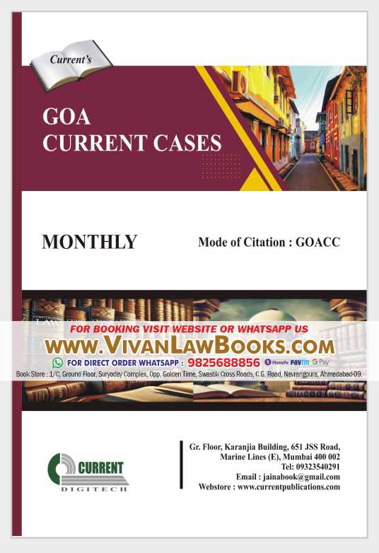 GOA Current Cases - English - Monthly Magazine - For the Year 2026