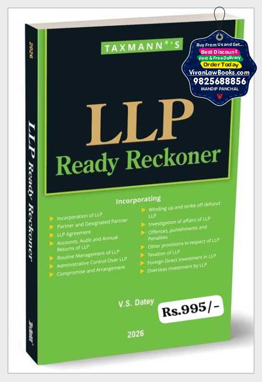 LLP Ready Reckoner - Latest 2026 Edition Taxmann