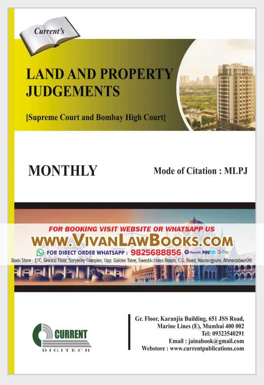 Land and Property Judgements - Supreme Court and Bombay High Court in ENGLISH - Monthly Magazine - 2026